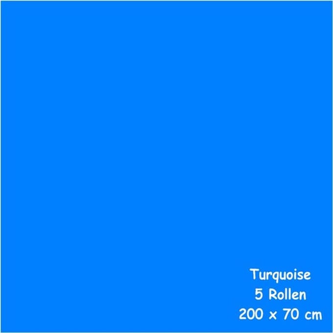 Benza Kaftpapier Schoolboeken - Turquoise - 200 x 70 cm - 5 rollen