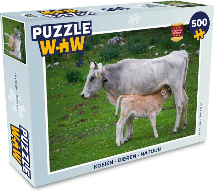 Puzzel Koeien - Dieren - Natuur - Legpuzzel - Puzzel 500 stukjes