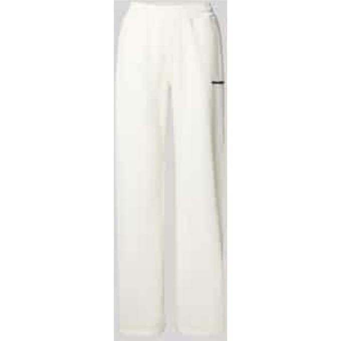 Wide fit sweatpants met logostitching, model 'Anni'