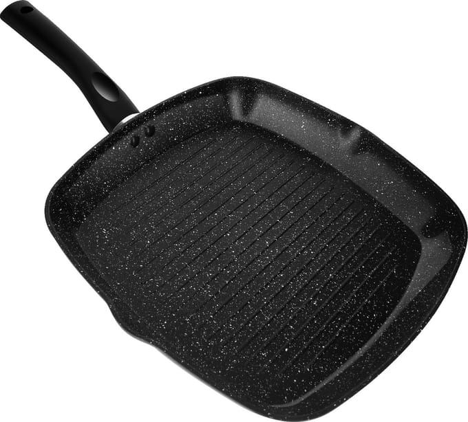 Cheffinger Grillpan - 28cm - Zwart - Inductie