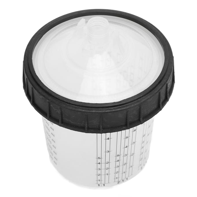 23PCS Wegwerp Verfspuit Mengbeker Kit met Afdichtring en Deksel Systeem voor Automotive black