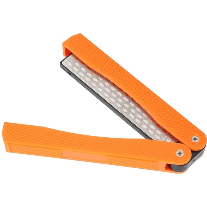 Opvouwbare slijper, waaiervormig, dubbelzijdig mes, keukenslijper, slijpgereedschap(Oranje ) gray