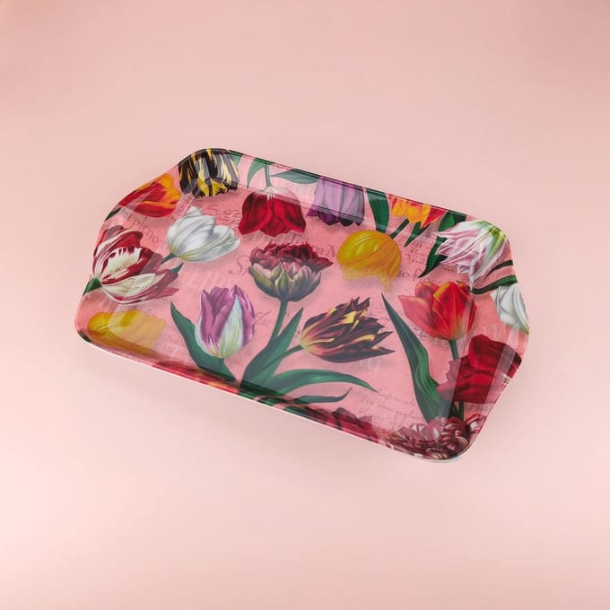 Dienblad - Melamine - Holland Tulpen Roze - 21 x 14 cm