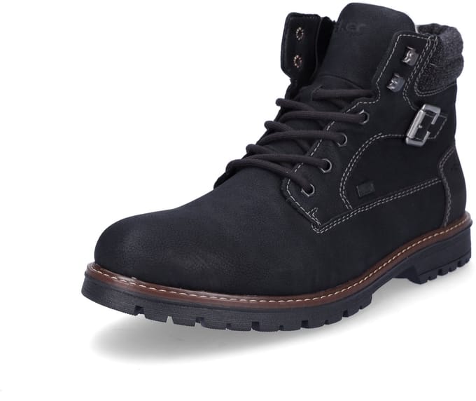 Rieker heren veterboot zwart