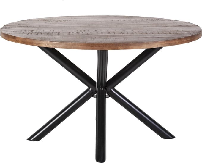 Eettafel rond met kruispoot Eleonora mangohout | 150 cm