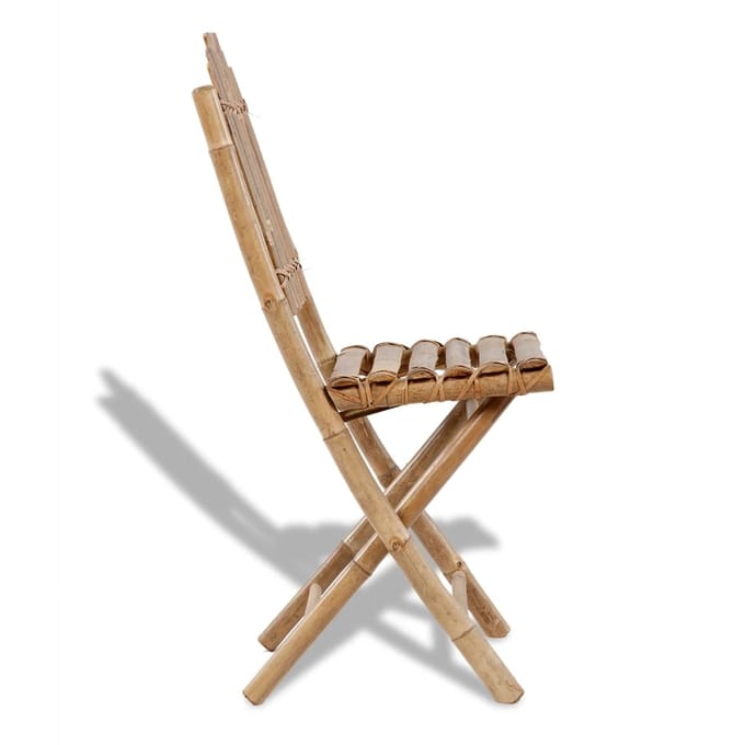 vidaXL - Tuinstoelen - inklapbaar - 4 - st - bamboe