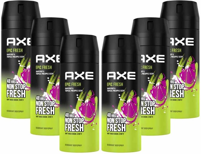 Axe Deodorant & Bodyspray - Epic Fresh - Voordeelverpakking 6 x 150 ml