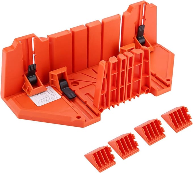 Plastic Miter Box Pruning Saw Wood Cutting Hand Saw Hardware Tool 14 with Clamp