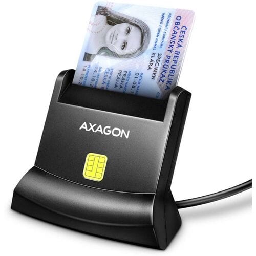 AXAGON USB-A Smart Card / ID-kaart standaardlezer