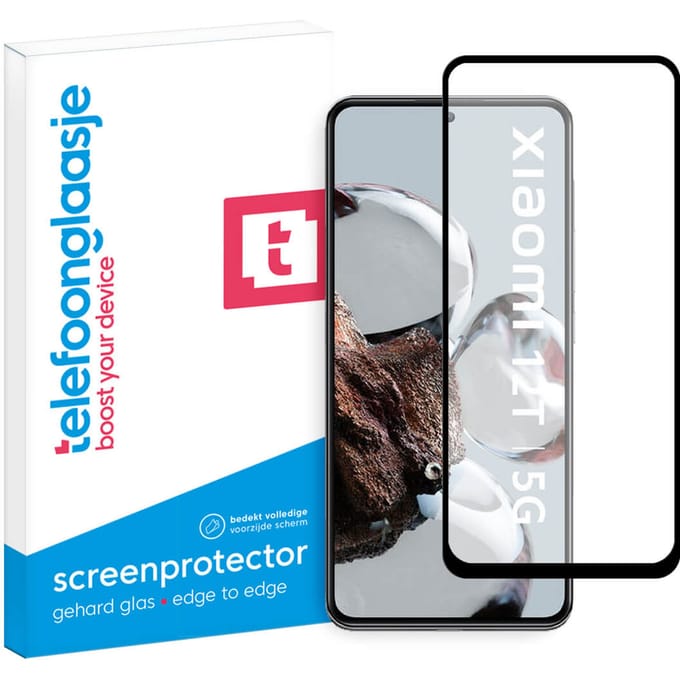 Xiaomi 12T screenprotector gehard glas Edge to Edge