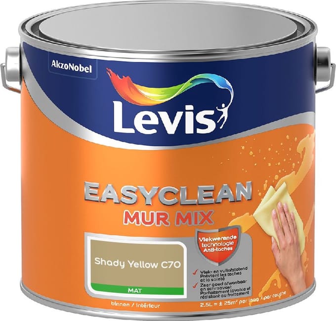 Levis - Easyclean Mur Mat Mix - Shady Yellow C70 - Mengverf - 2,5 L