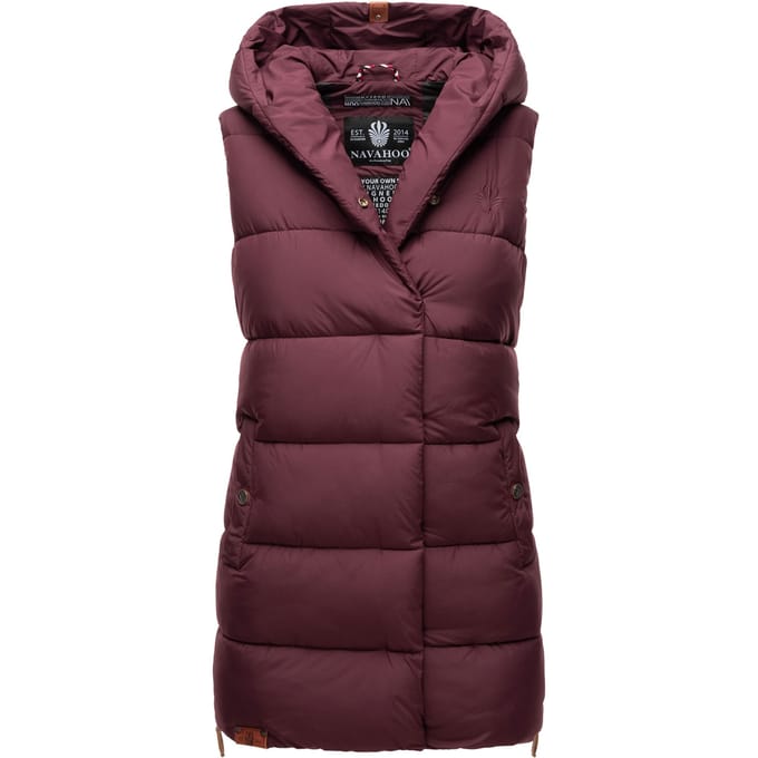 Navahoo dames lange gewatteerde bodywarmer Madilynaa – Warm & Comfortabel