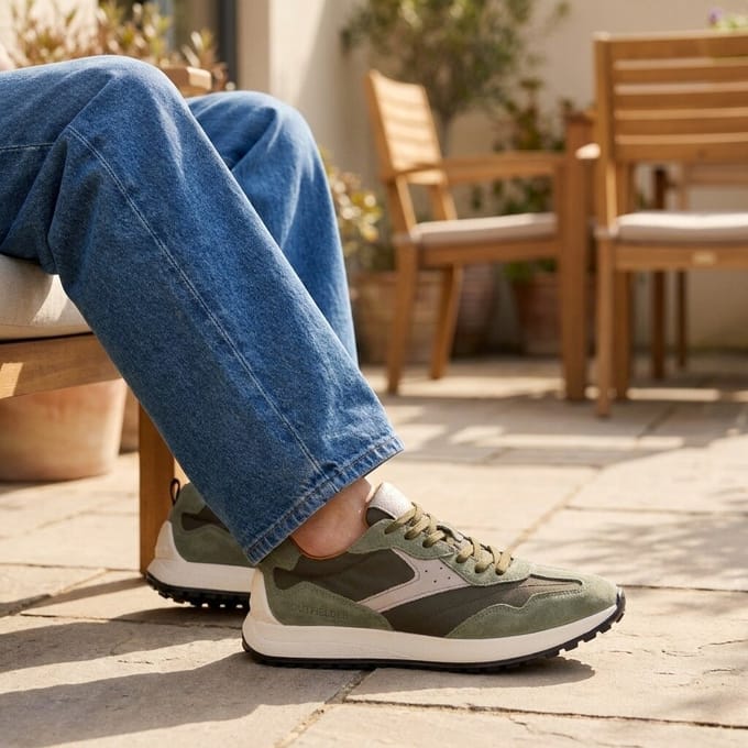 Outfielder Outfielder Sneakers groen Suéde