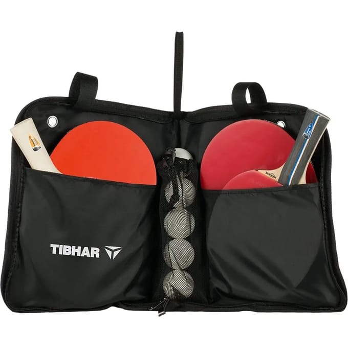 Tibhar Tafeltennisset Indoor - 4 batjes en 5 ballen