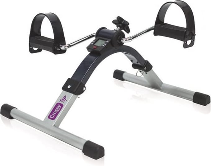 Moretti Stoelfiets Opvouwbaar - Pedaaltrainer met Display - Bewegingstrainer - Zittend Fietsen - Zilver Zwart