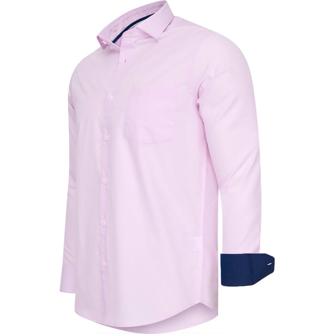 Cappuccino Italia - Heren Overhemden Milano Stretch - Roze - Maat M