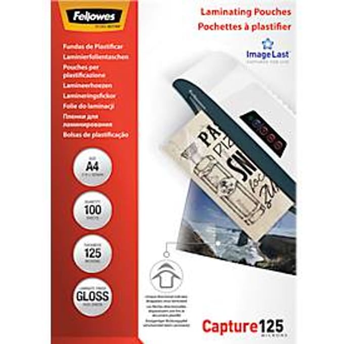 Fellowes Lamineerfolie DIN A4 125 micron glanzend 100 stuk(s)
