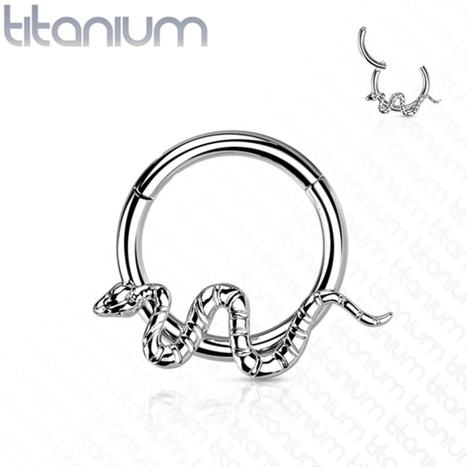 Piercing titanium slang clicker 1.2x10 - zilver - LMPiercings