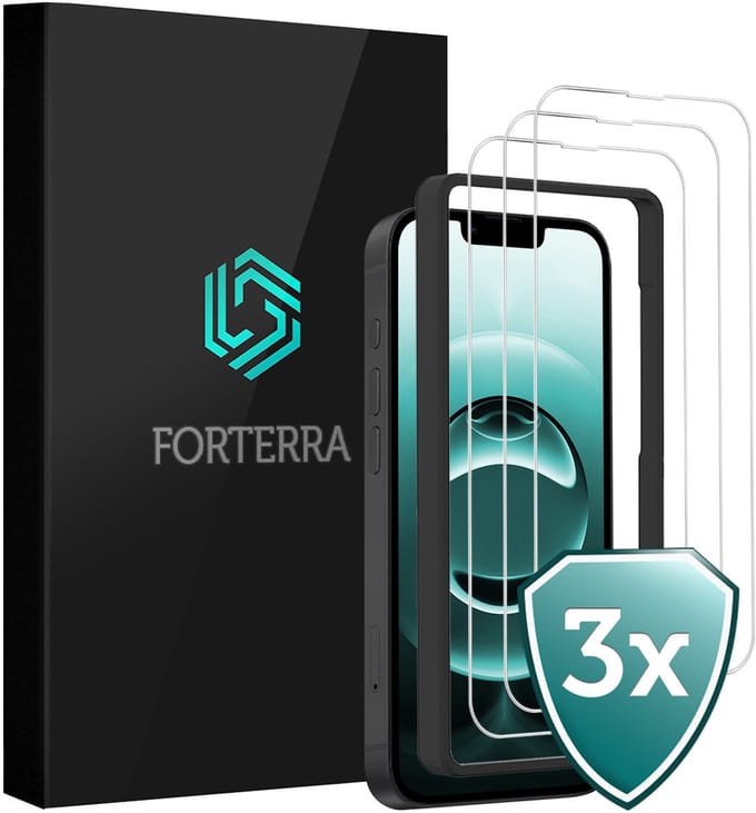 Screenprotector 3 Stuks - Geschikt voor Apple iPhone 16e - Met Installatie Frame - Beschermglas - Gehard Glas - Tempered Glass - Screen Protector