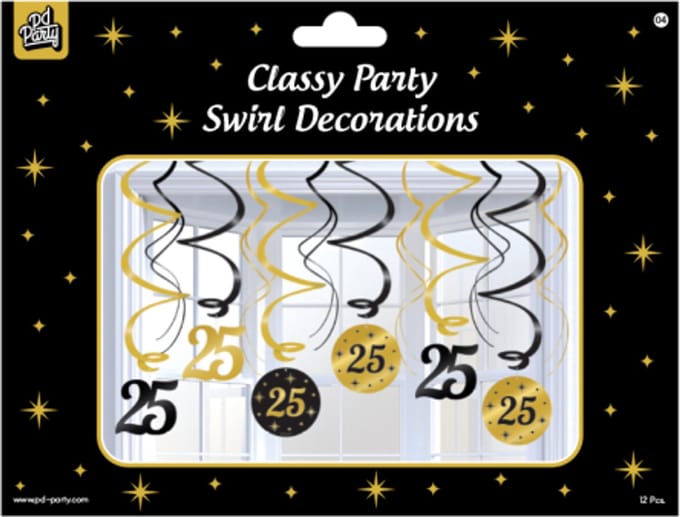 Paperdreams - 6 Swirls Classy Party - 25 jaar