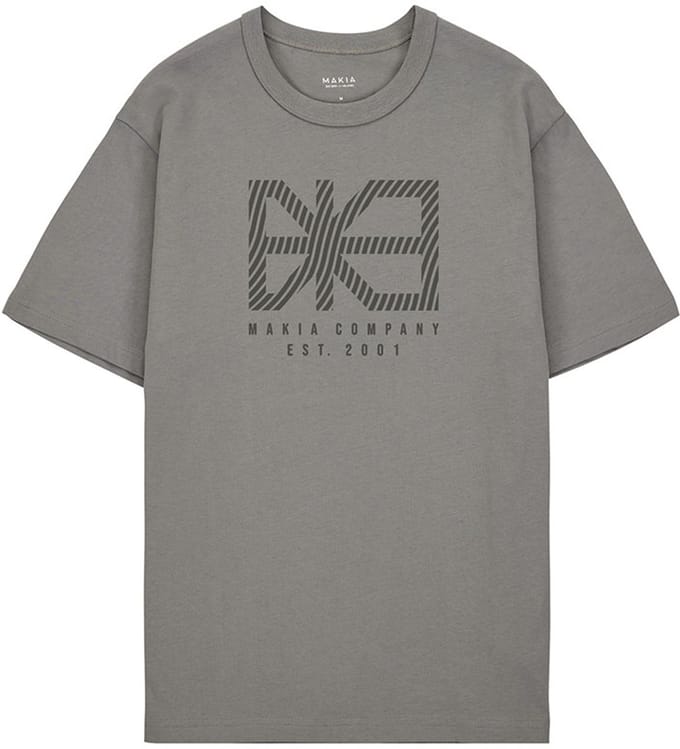Makia Flag T-shirt Met Korte Mouwen Grijs M Man