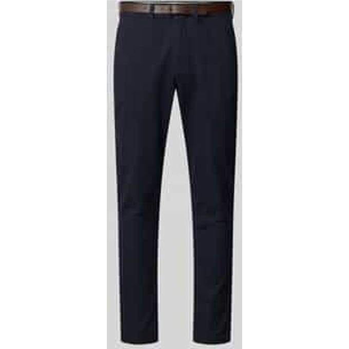 Slim fit stoffen broek met afneembare riem Model 'Marco'