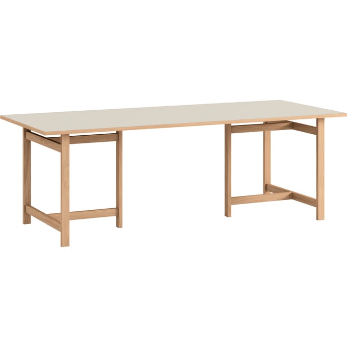 Moebe Rectangular Dining Table - Light Grey - 220 cm