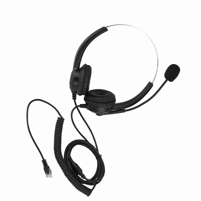 Verliesvrije Geluid Callcenter Koptelefoon 330 graden Draaibare Oorkappen Callcenter Headset ? Kristallen Plug(PU