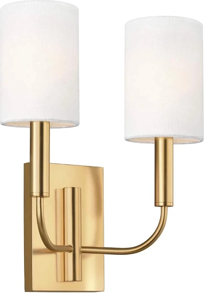 Feiss LED Wandlamp Brianna | 2X E14 Max 60W | Burnished Brass