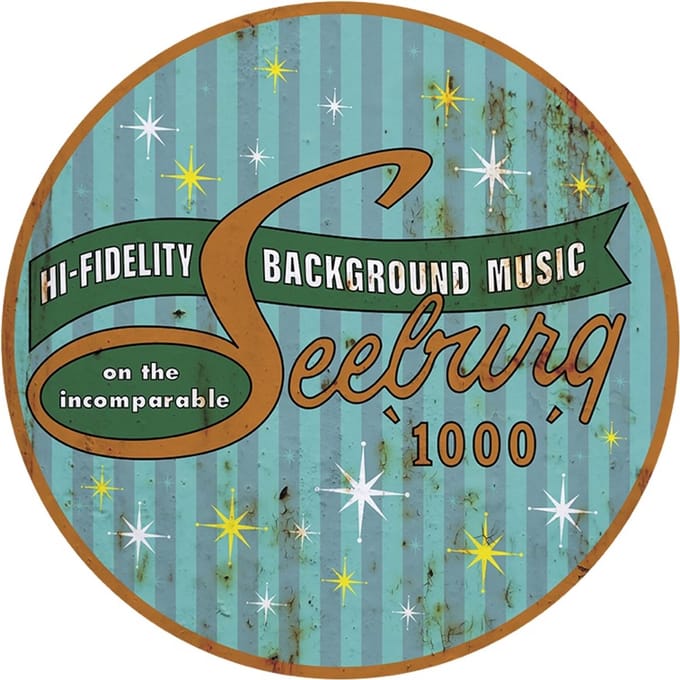 Signs USA - retro wandbord - dibond - Seeburg - Rond 35 cm