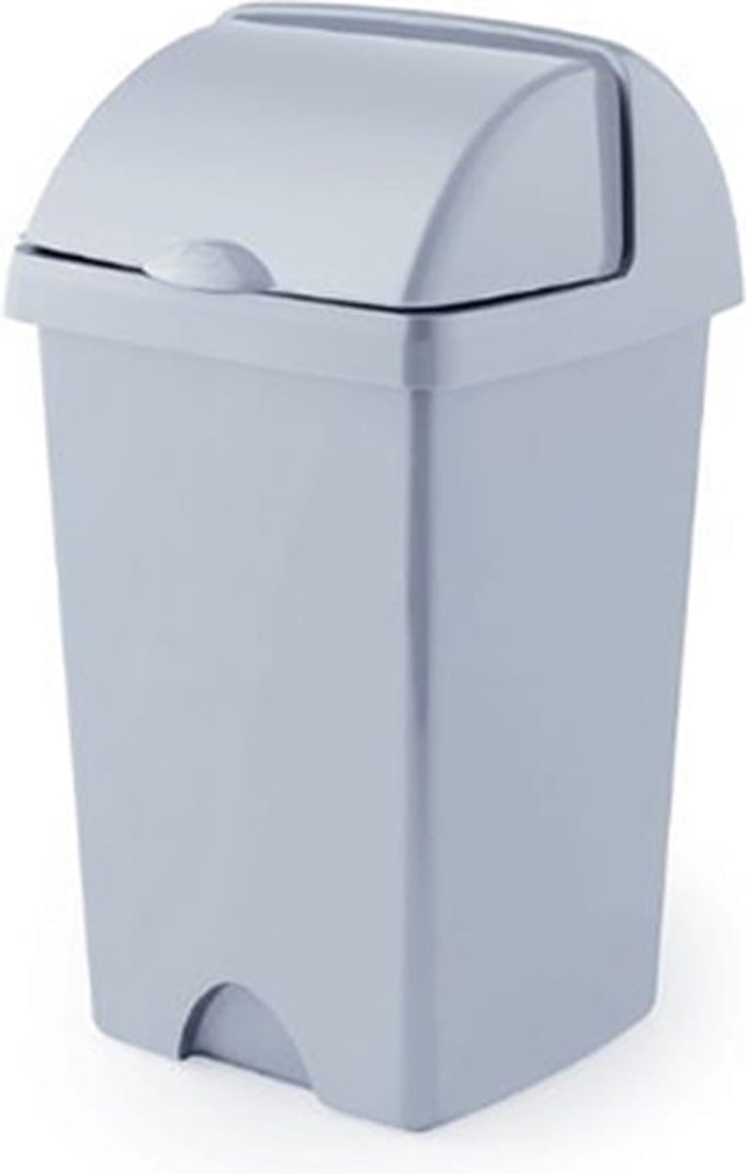 Afvalbak 'Nox' - 100% Gerecycled - Roll Top Prullenbak - 25 liter - Licht Grijs