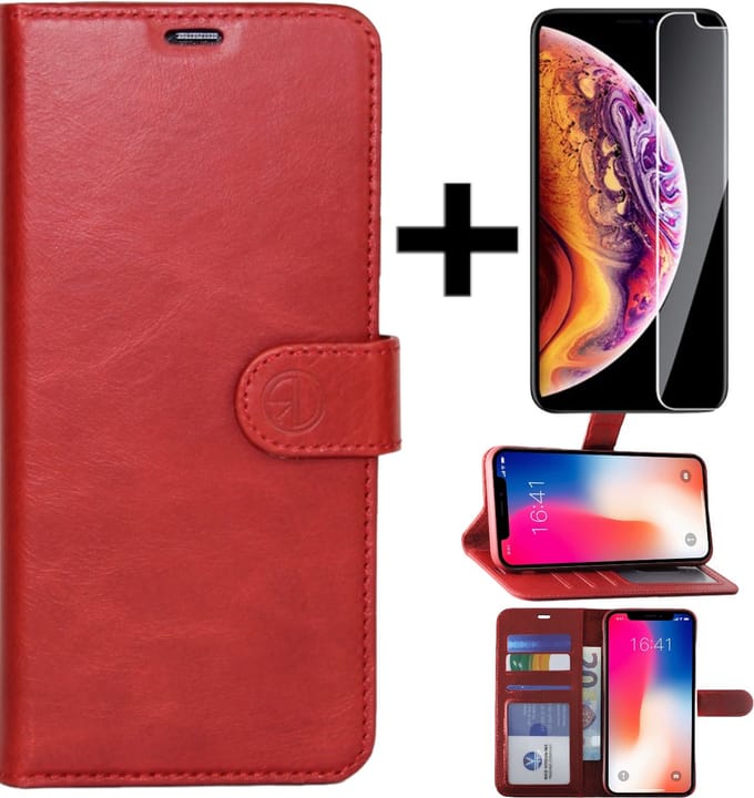 Rico Vitello Leren Book Case Geschikt voor Apple iPhone 7/8 plus Rood