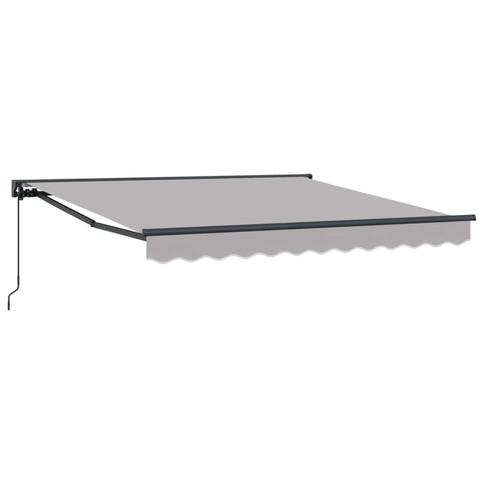 vidaXL Zijde Frame Lichtgrijs 300 x 250 cm Polyester met PU-coating