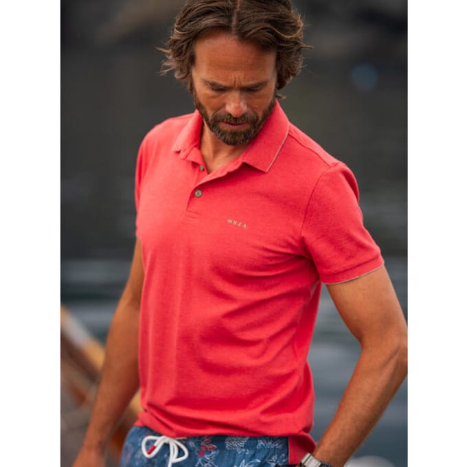 Poloshirt New Zealand rood korte mouw 3 knoops