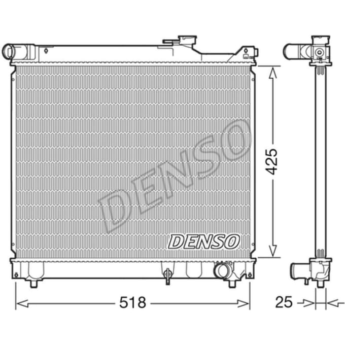 Radiator, motorkoeling DENSO DRM47037
