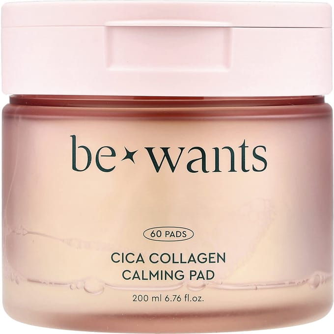 Bewants, Cica Collagen Calming Pads, 60 Sheets, 200ml (6.76 fl oz)