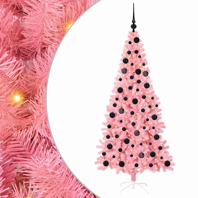 vidaXL - Kerstboom - Roze - 180 - cm - PVC