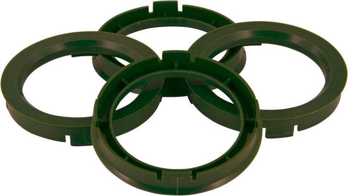 Set TPI Centreerringen - 73.0->65.1mm - Olive Groen