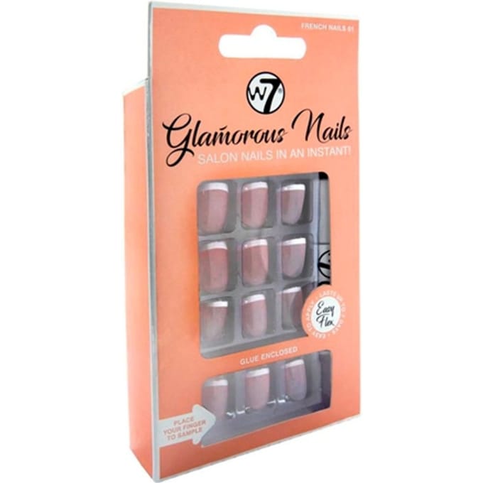 W7 Glamorous Nails Stick On Nails French Nails 01 1 st