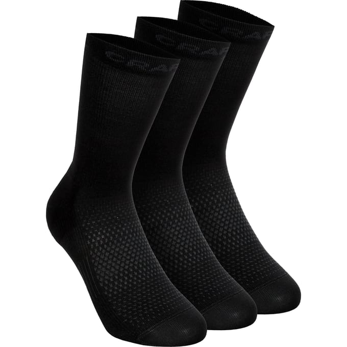 CRAFT ACTIVE HIGH SOCK 3-PACK Unisex Sportsokken - Zwart