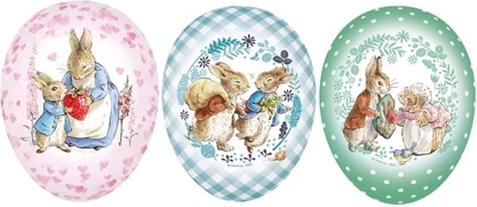 Ei karton Peter Rabbit & Friends. 3 ass. 9cm