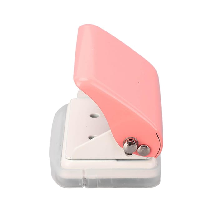 Gatenprikker Handheld Losbladig Papier Prikker Roze 3-Gats Prikker met 5 Vel Capaciteit brown