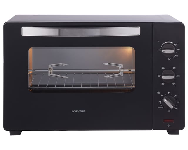 Inventum OV457B - Vrijstaande heteluchtoven - Draaispit - 45 liter - 2000 watt - 6 programma's - Zwart