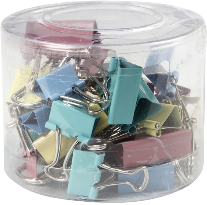 Creativ Company Foldback Clips 15-25mm Pastel 30 stuks