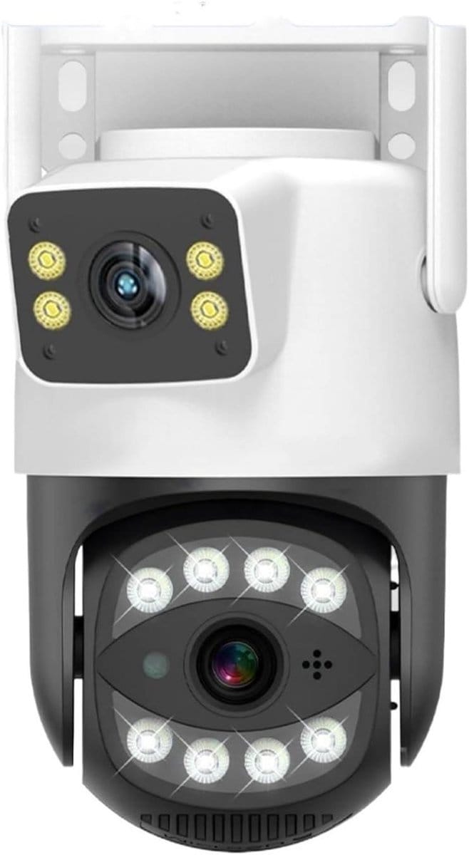 Beveiligingscamera - WIFI camera - Buiten bewaken - Dubbele lens - 6MP - Zwart