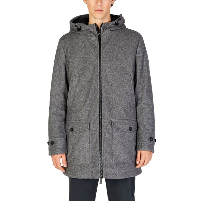 Wollen Blend Parka met Capuchon en Rits