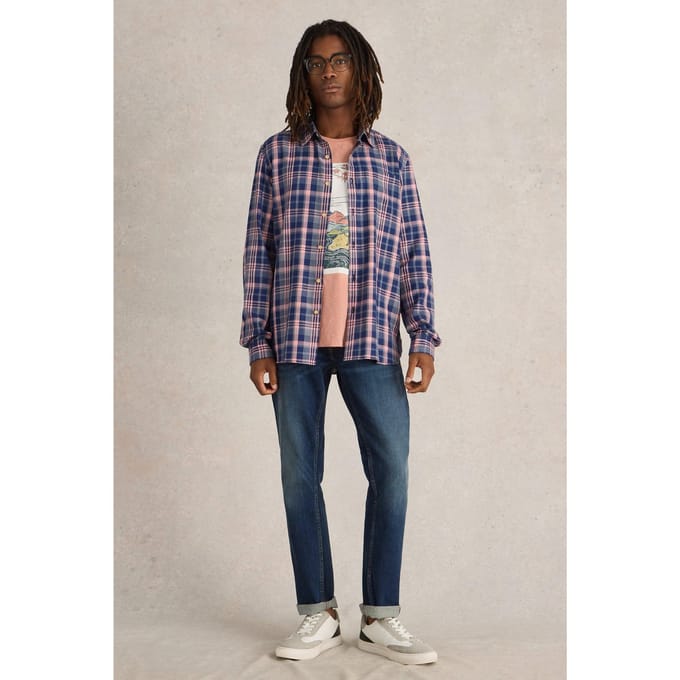 White Stuff Moxley Brushed Ls Check Shirt Blue Multi Größe: XS | Casual hemden Outlet | Herren | Blau