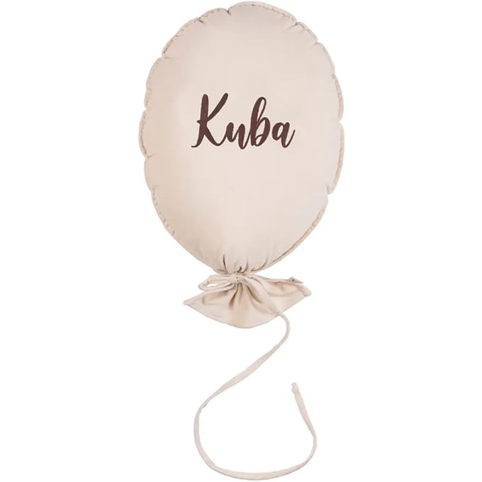 Deluxe vanillecrème balonkussen gepersonaliseerd Malomi Kids