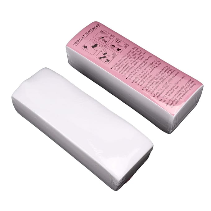 500 stuks Niet-geweven Harsen Ontharingsstrips Arm Been Oksel Lichaam Ontharingswaspapier pink