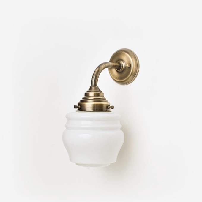 Wandlamp Bloemknop Curve Brons - Art Deco Trade